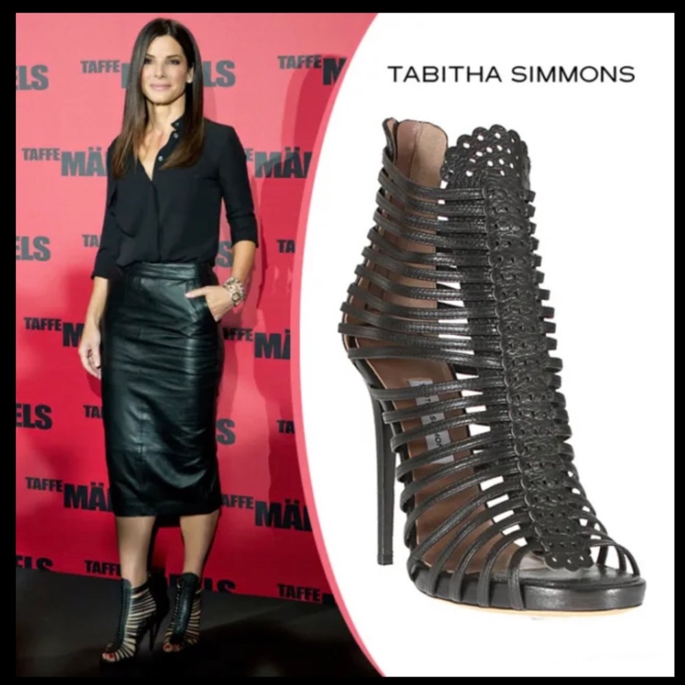 Made in Italy Tabitha Simmons Skyhigh Gladiator cage stiletto heels - 37 1/2